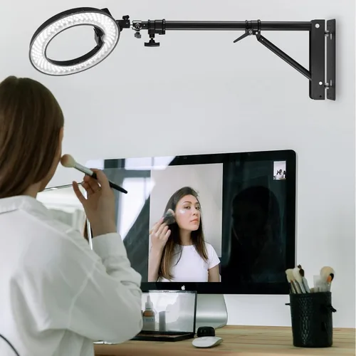 Vista 2 de Selens Brazo triangular para montaje en pared, longitud máxima: 5.9 pies/70.9 in, soporte de pared para cámara de rotación flexible de 180°
