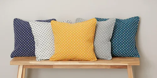 Vista 6 de DII Colección de fundas de almohada, algodón reciclado, cremallera oculta, 18x18, Dobby Plus, blanco roto, 2 piezas