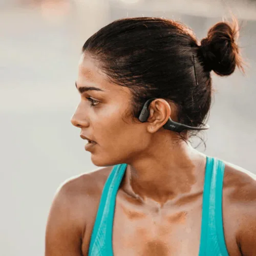 Vista 8 de SHOKZ OPENRUN Auriculares inalámbricos Bluetooth de conducción ósea - Negro