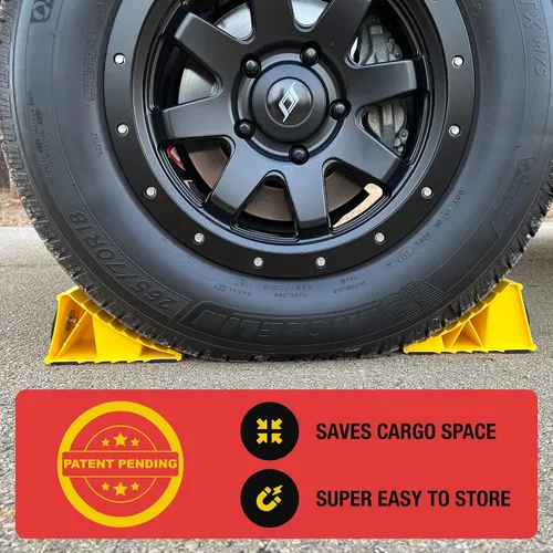 Vista 7 de THD Calzones magnéticos para ruedas – Calcadores de rueda de RV para remolque de RV – Diseñado como calcetas de neumáticos de caravana, calcetas