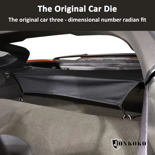 Vista 3 de Cubierta de carga para maletero de automóvil compatible con Chevrolet Corvette C7 2014-2019, protección retráctil de seguridad para maletero