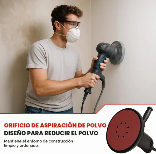 Vista 6 de 70 unidades de discos de lijado de 9 pulgadas, discos de lijado autoadhesivos de 8 agujeros, papel de lija para paneles de yeso surtidos
