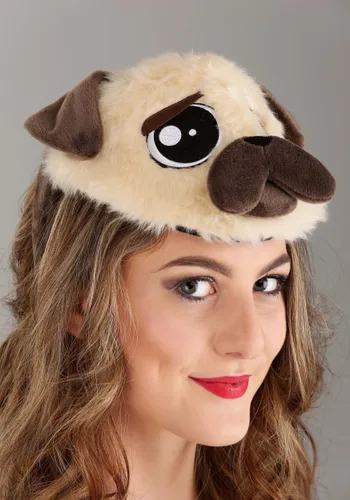 Vista 3 de Kit de Diadema y Cola de Peluche de Pug Multicolor