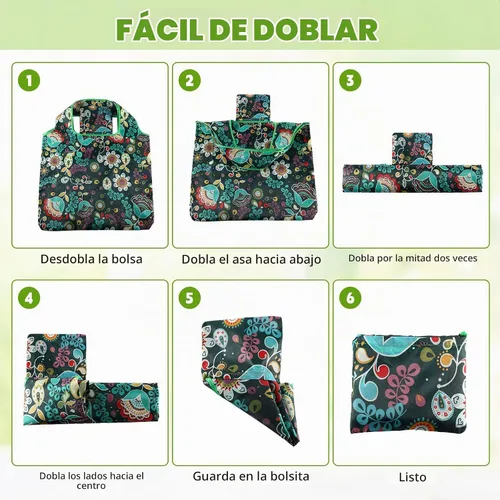 Vista 6 de Paterr 72 Pcs Reusable Grocery Bags Foldable Shopping Bag Waterproof Shopper Cute Bag Large Machine Washable Grocery Tote