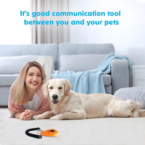 Vista 5 de MODUS Clicker de entrenamiento de mascotas para perros – Clicker con correa ajustable para la muñeca – Clicker de refuerzo positivo para perros
