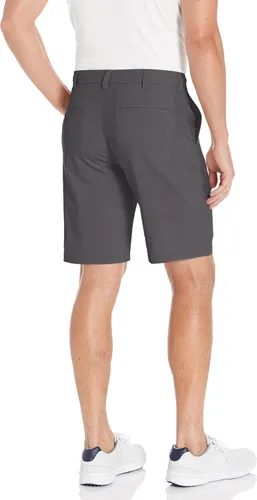 Vista 2 de Pantalón corto de golf sólido con parte delantera plana para hombre con cintura cómoda