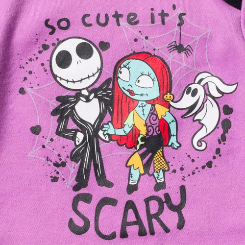 Vista 5 de Disney Nightmare Before Christmas Zero Sally Jack Skellington - Paquete de 3 mamelucos de peluche recién nacidos a bebés