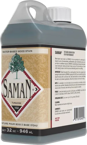 Vista 23 de SamaN Tinte interior para madera a base de agua, tinte natural para muebles, molduras, paneles de madera, gabinetes (colonial TEW-205-32, 32 oz)