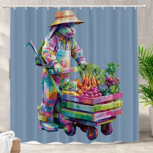 Vista 62 de Batmerry Maritime Nautical Hookless Shower Curtain with Snap in Liner Set, Anchors Ship Wheel Bath Curtain Magnetic Hem Quick-Drying Waterproof