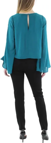 Vista 2 de Jessica Simpson Blusa corta con cuello redondo para mujer
