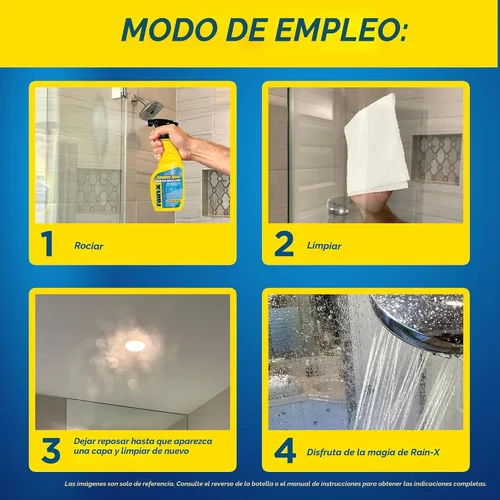 Vista 4 de Rain-X 630542 - Repelente de agua para puerta de ducha, 16 onzas líquidas