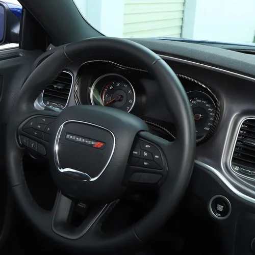 Vista 3 de Voodonala Consolas centrales de fibra de carbono para cargador, tablero de instrumentos, accesorios interiores para Dodge Charger 2015-2026+, 1