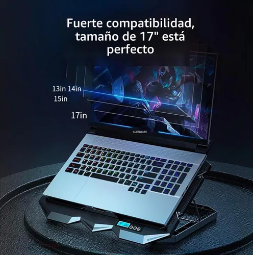 Vista 3 de Almohadilla de refrigeración para laptop Dell Inspiron Latitude Vostro G 13