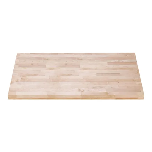 Vista 13 de DuraSteel Mesa de madera maciza, encimera de bloque de carnicero de 24 x 12 pulgadas, tabla de cortar de madera de losa de arce natural para mesa