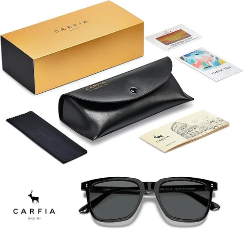 Vista 15 de Carfia Chic - Lentes de sol polarizados para mujer, protección UV400, marco de acetato pulido a mano
