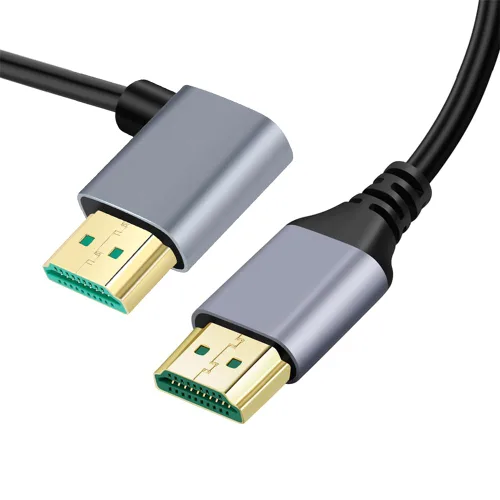 Vista 14 de xiwai 8K HDMI 2.1 Cable HDTV ultra fino 1.6 ft 4K Hyper Super Flexible Cable delgado en ángulo de 90 grados Tipo-A macho a macho para computadora