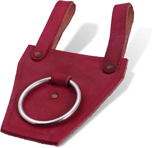 Vista 17 de Armory Replicas - Soporte de hacha de batalla vikingo medieval forjado a mano - Funda de cinturón de arma de cuero bovino funcional para disfraz