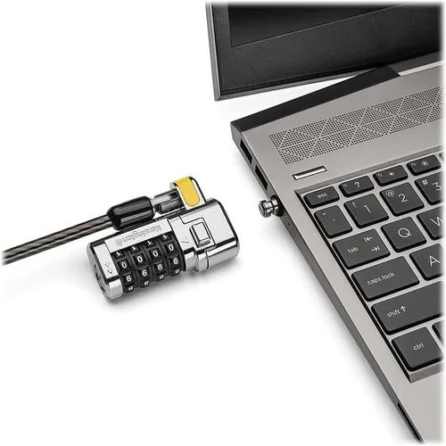 Vista 3 de Kensington Candado combinado para portátil ClickSafe® para ranura de seguridad nano (versión codificada maestra) (K68104WW)