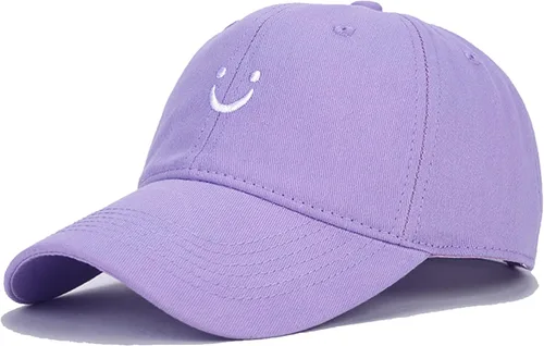 Vista 28 de Umeepar Gorra de béisbol con cara sonriente para mujeres y hombres, ajustable, de perfil bajo, de algodón, sin estructura, para papá