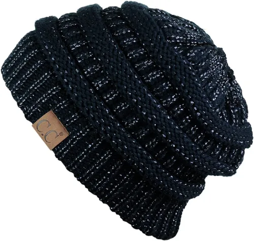Vista 128 de C.C Trendy Warm Chunky Soft Stretch Cable Knit Beanie