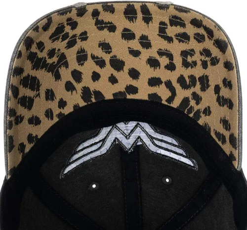 Vista 5 de Bioworld Wonder Woman - Sombrero de papá con logotipo de leopardo y superhéroe para mujer