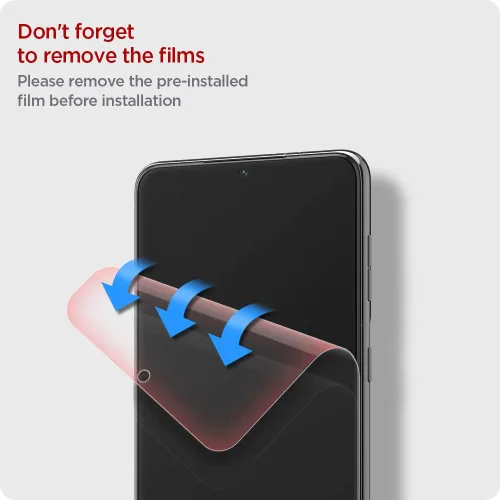 Vista 4 de Spigen NeoFlex - Protector de pantalla diseñado para Samsung Galaxy S21 Ultra (2021), 2 unidades, compatible con fundas Flexible Film, Full Edge