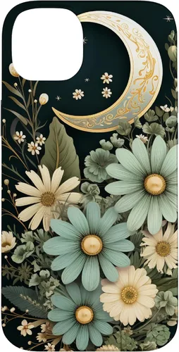 Vista 15 de Sage Green Wildflower Floral Moon Flower Botanical Case for iPhone 17