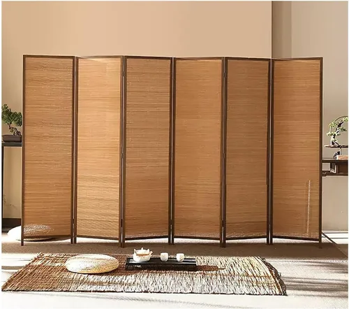 Vista 15 de 3 4 5 6 7 8 Panels Room Separator Freestanding Wall Divider for Office/Bedroom/Hotel, Foldable Room Divider Partition Privacy Screen, Wood