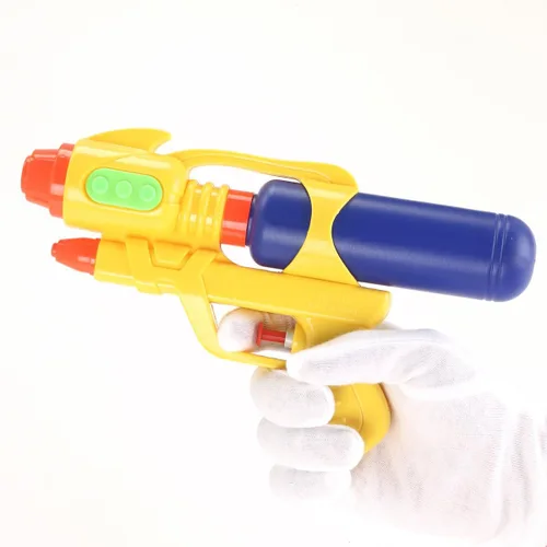 Vista 4 de Fun-Here Pistolas de agua de 9 pulgadas, 6 paquetes para niños y adultos, pistola de chorro multicolor en fiesta, piscina, regalos de baño, juguetes