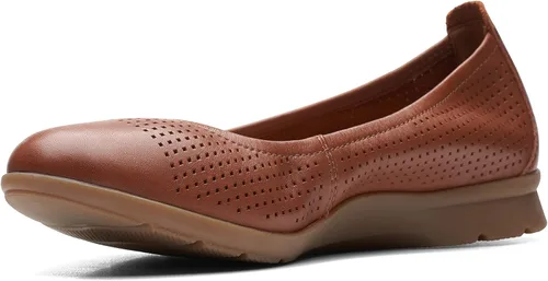 Vista 7 de Clarks Jenette Ease para mujer, Bronceado Cuero