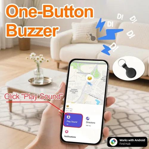 Vista 3 de Rastreador GPS para vehículos sin suscripción, compatible con todos los teléfonos inteligentes (iOS/Android), rastreador magnético para automóvil