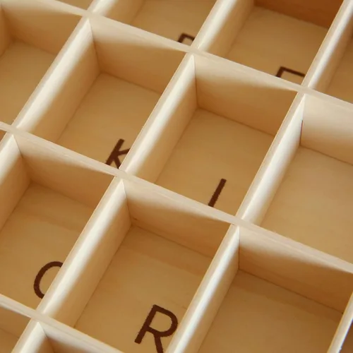 Vista 8 de MONTESSORI OUTLET Caja pequeña del alfabeto móvil (letras minúsculas) - Solo caja, no contiene letras
