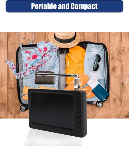 Vista 3 de Zyyini TV portátil de 5 pulgadas, 1080P con antena, batería recargable, USB y tarjeta TF Play, para viajes, camping, personas mayores, niños