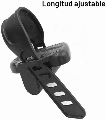 Vista 3 de Correas de pedal de bicicleta estática, correa universal resistente de longitud ajustable, se adapta a la mayoría de pedales de bicicleta, bicicleta