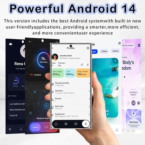 Vista 6 de Teléfono desbloqueado C24 5G, Android 14.0, 256 GB+8 GB, batería de carga rápida de 6800 mAh, doble SIM dual, con lápiz capacitivo