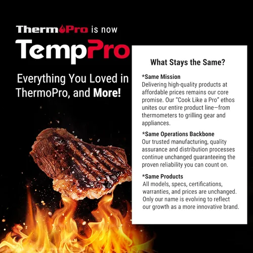Vista 9 de ThermoPro TP15H - Termómetro de alimentos resistente al agua de lectura instantánea para cocinar, sonda de termómetro de carne digital