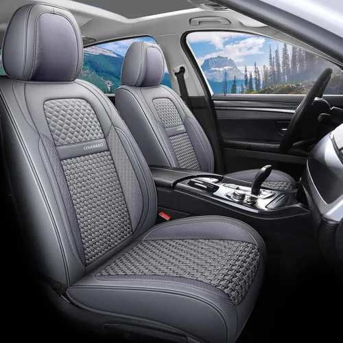 Vista 24 de Coverado - Fundas impermeables para asientos de coche, fundas delanteras para asientos de coche, 2 en 1, fundas protectoras para asientos de coche