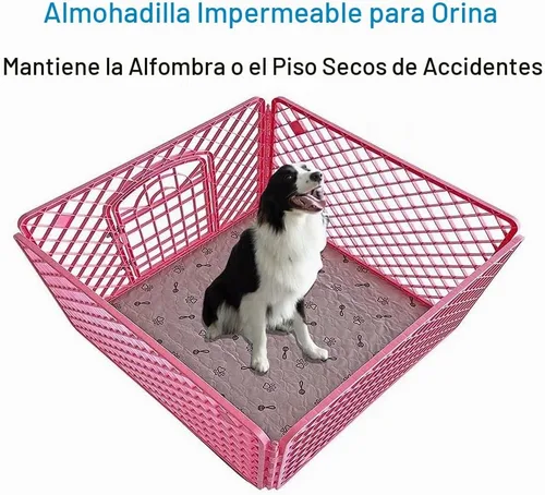 Vista 6 de Peepeego Paquete de 2 Almohadillas para Perros de 36x36 Lavables y Peine para Perros Gratis, Almohadillas Reutilizables para Cachorros con Absorción