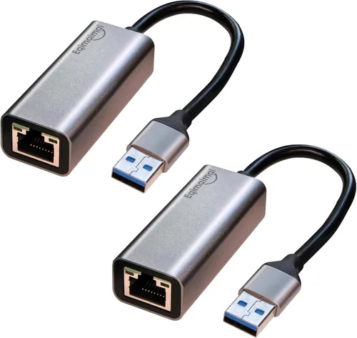 Vista 9 de Adaptador Ethernet USBC Paquete de 2, 2 adaptadores de red Gigabit Ethernet TypeC a RJ45 compatible con Windows, MacOS, Linux y más TypeC a RJ45