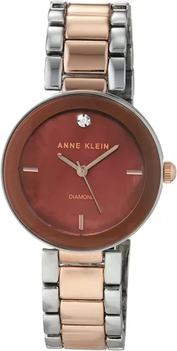 Vista 7 de Anne Klein Reloj de pulsera con esfera de diamante genuino para mujer