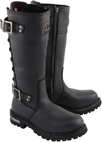 Vista 16 de Milwaukee Leather Botas de Motociclista de Cuero para Mujer de Rodilla a Altura de la Pierna Colección Premium MBL