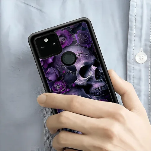 Vista 325 de Compatible con Google Pixel 4A 5G Mobile Case Creative Acrylic Panel trasero Silicona Protección Grip especialmente diseñado para Google Pixel 4A 5G