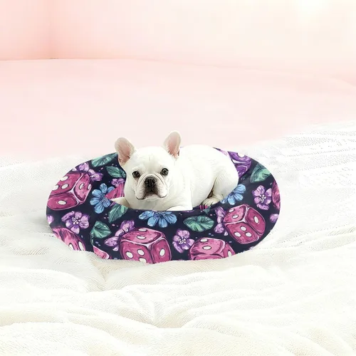 Vista 2 de Wudan Pet Cat Bed Anxiety Relief Fluffy Dog Pillow Bed for Medium Size Pets Sleeping XS Cute Lavender Casino