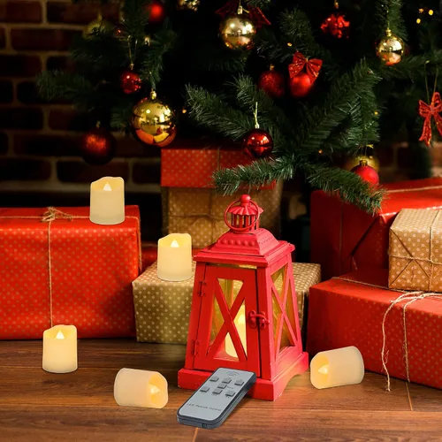 Vista 2 de Daord Velas de té recargables LED USB sin llama, velas votivas blancas cálidas con control remoto, velas parpadeantes con pilas para decoración