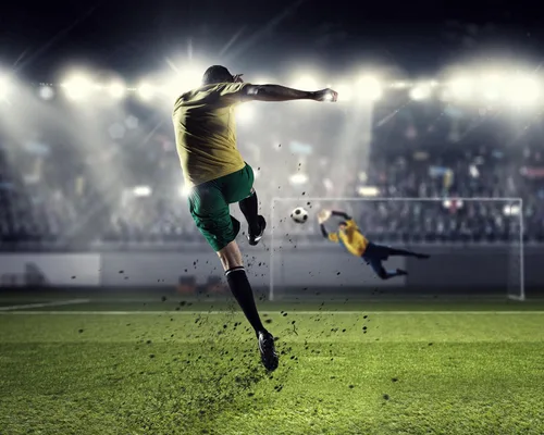 Vista 2 de Summit Designs Impresiones artísticas de fútbol para pared, juego de 4 pósteres de fútbol sin marco (8 x 10), decoración de habitación para hombres