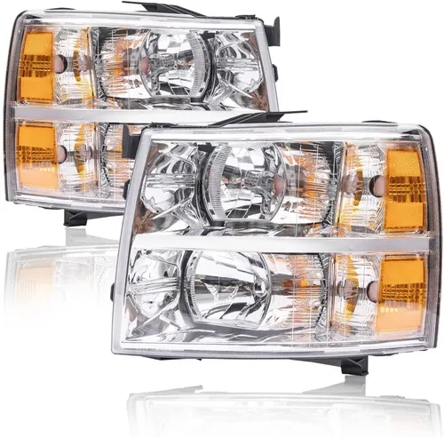 Vista 12 de PIT66 Conjunto de faros laterales izquierdos, compatible con Chevy Silverado 1500 2007-2013, Silverado 2500 3500 2007-2014 y HD Lente transparente