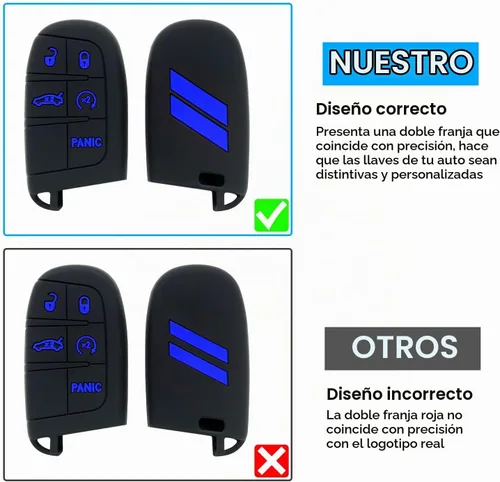 Vista 2 de Funda para llavero para Dodge Accessories de 5 botones Azul