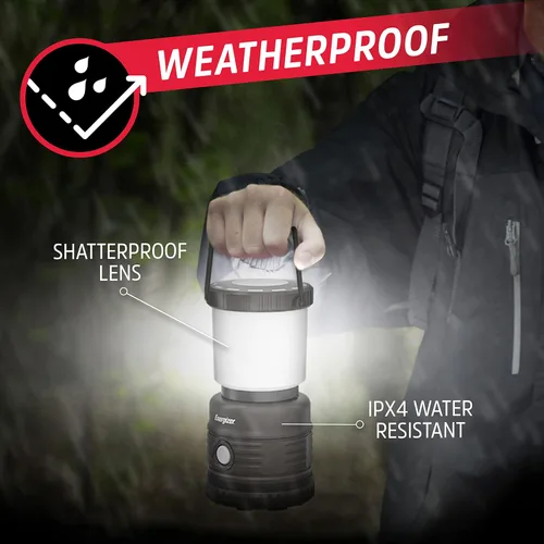 Vista 7 de ENERGIZER Linterna LED X1500 (paquete de 2), luces de tienda de campaña resistentes al agua IPX4, linternas superbrillantes alimentadas por batería