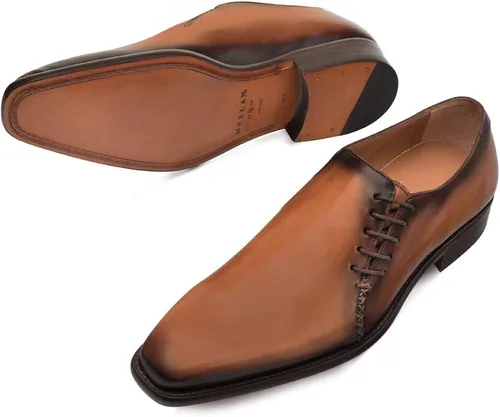 Vista 4 de Mezlan Nicos Zapato - Cordones de lujo para hombre, hecho a mano en España, ancho medio, fabricado con cuero, perfecto para llevar en eventos
