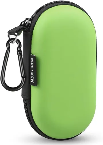 Vista 8 de Funda para auriculares, RISETECH Estuche de transporte para auriculares EVA con cremallera, bolsa de almacenamiento para auriculares, pequeña Azul